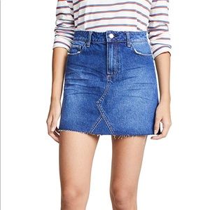PAIGE Denim Skirt Raw Hem Size 32